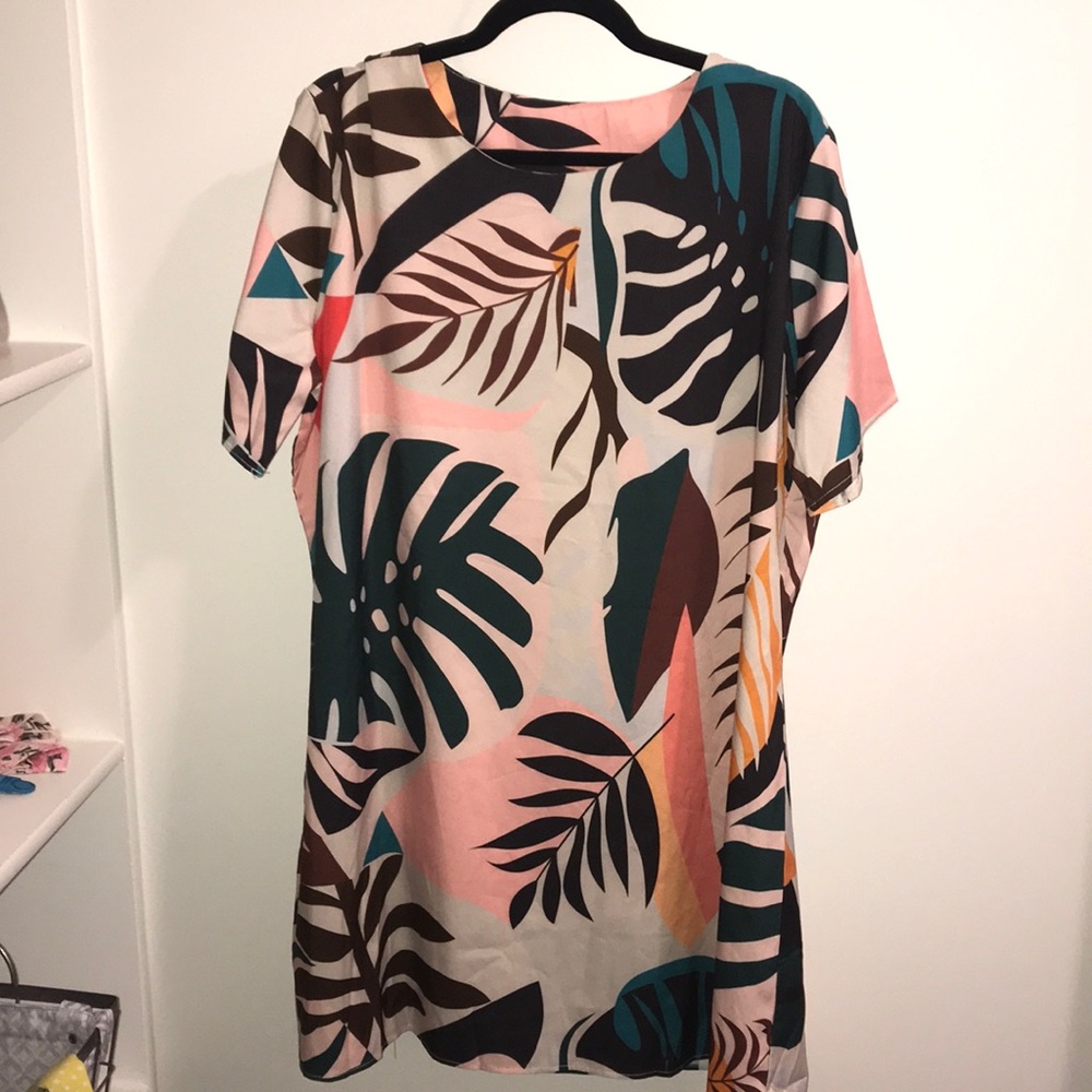 Shein Tropical Print Dress.